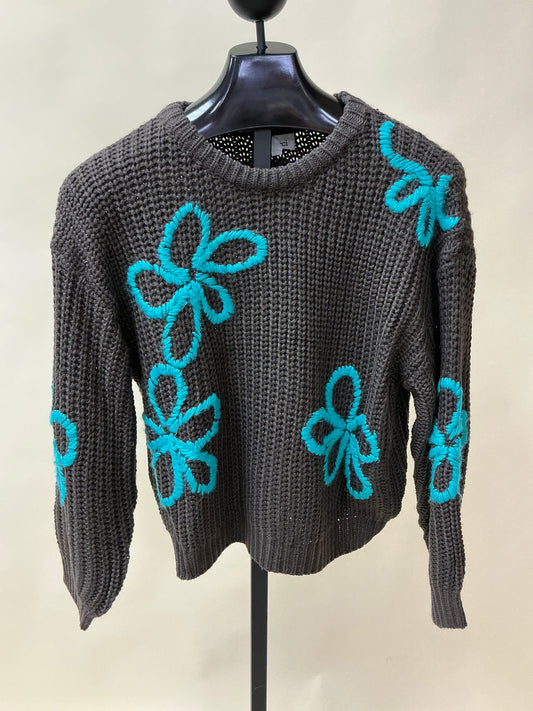 CONTRAST STITCH SWEATER(MSW10490