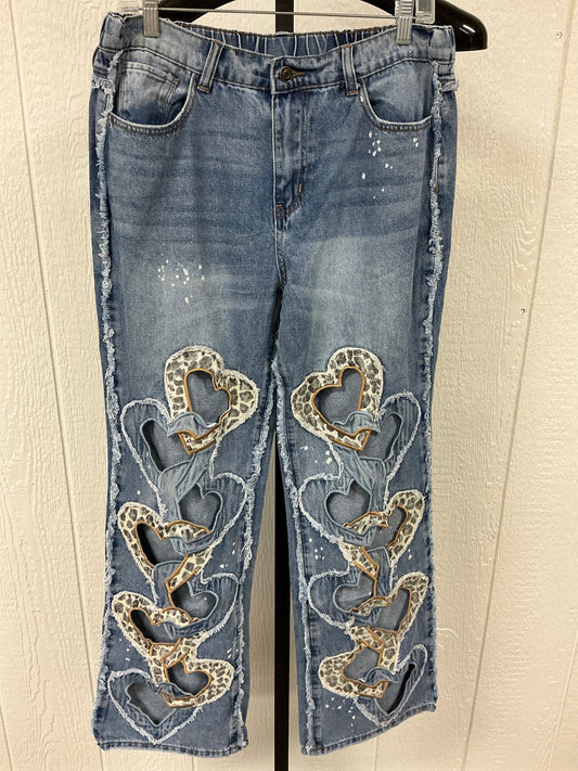 WASHED HEART COUTOUT JEAN