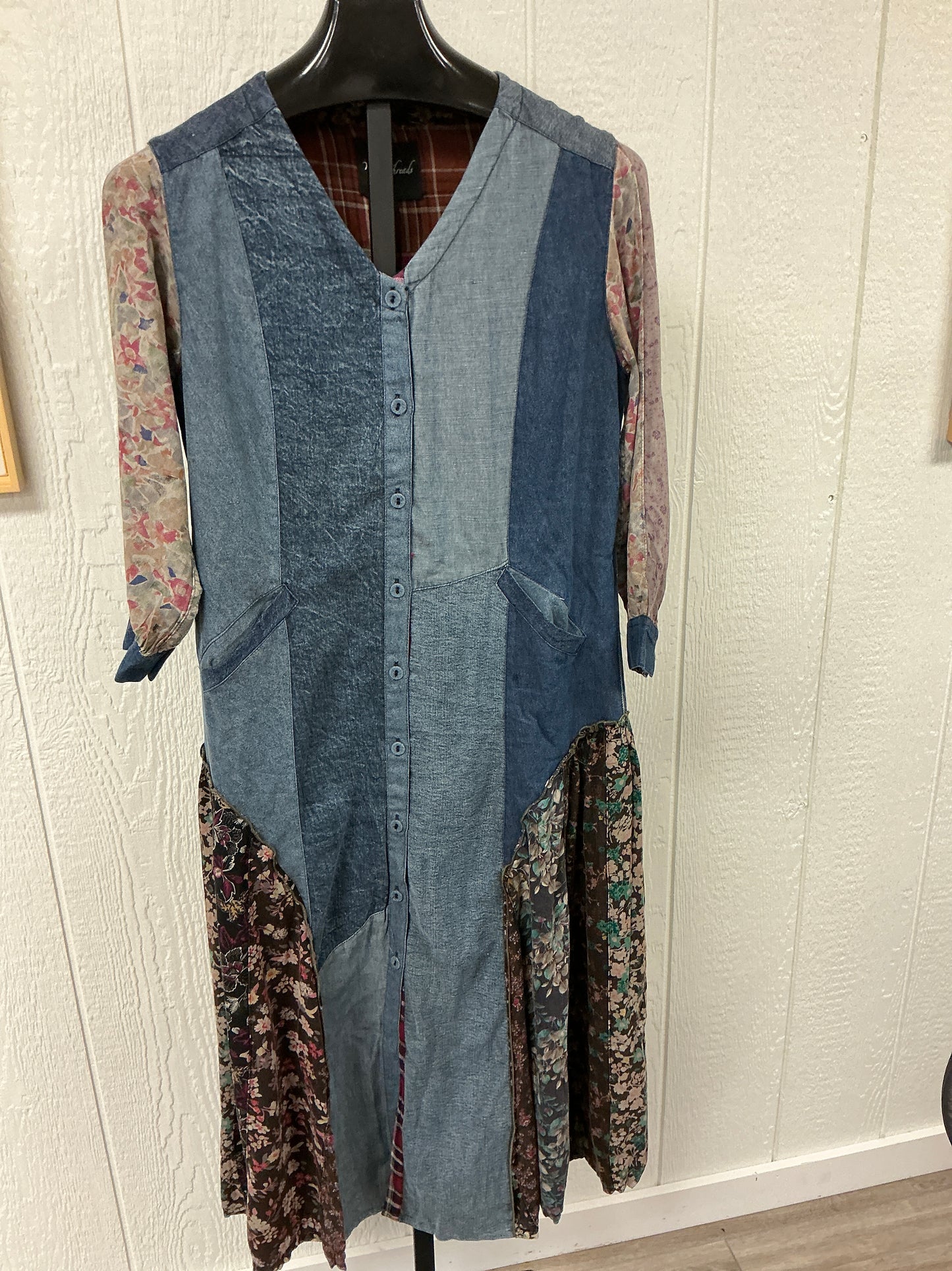 PATCH DRESS W/ LONG SLV(JK44508