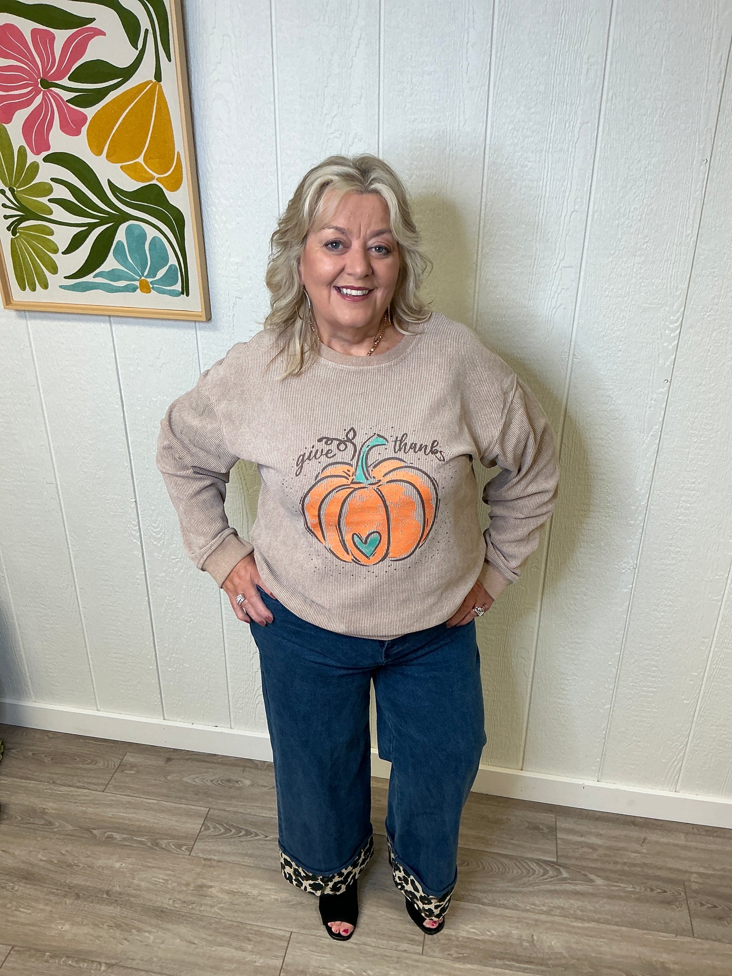 WIDE LEG DARK DENIM JEAN