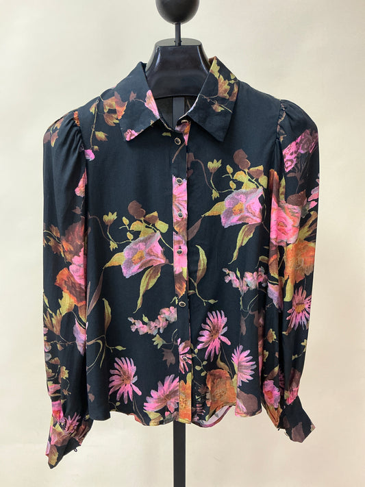 LONG SLV MULTI COLOR BLOUSE