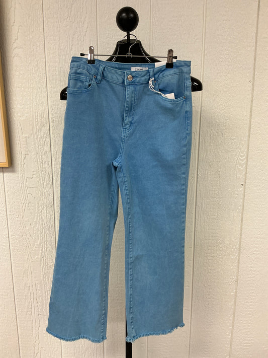 ACID WASHED FRAYED CUTOFF HEM PANT
