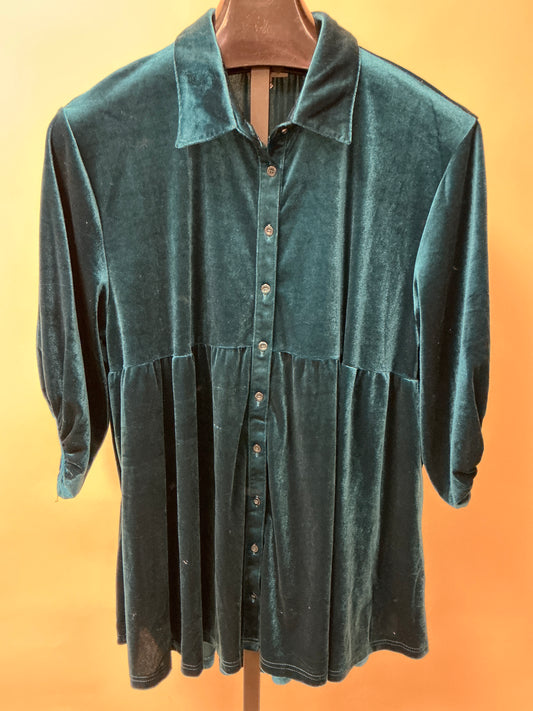 VELVET 3/4 SLV TUIC DRESS
