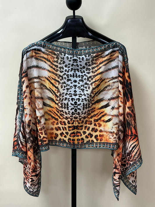 GOLD TIGER SCARF TOP