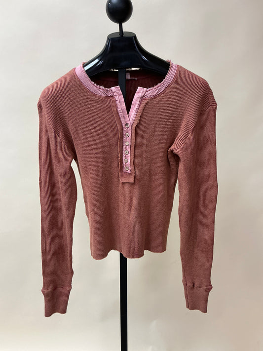 WASHED HENLEY NECK THERMAL TOP(MT1971