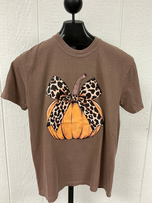 SHORT SLV PUMPKIN/CHEETAH TEE