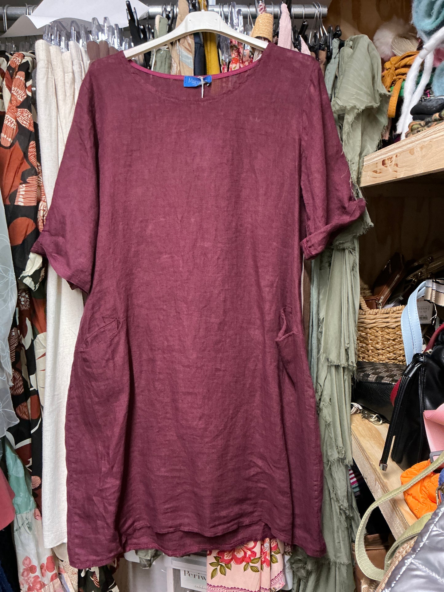 LINEN DOUBLE POCKET DRESS