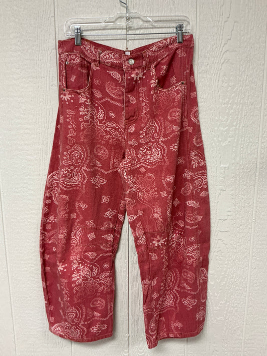 PAISLEY PRINT BARREL JEAN(PY13329