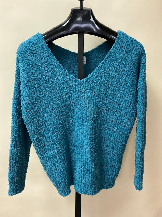 TEAL LIGHT KNIT SWEATER (BL1835