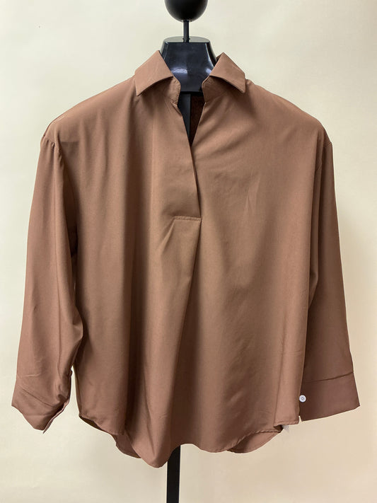 BROWN LONG SLV (9093