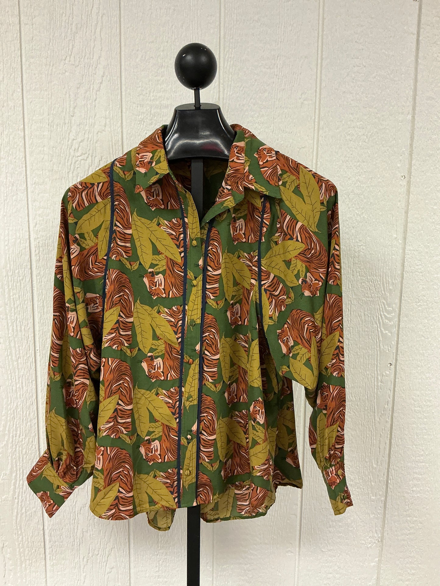 OLIVE ANIMAL PRINT PANT TOP