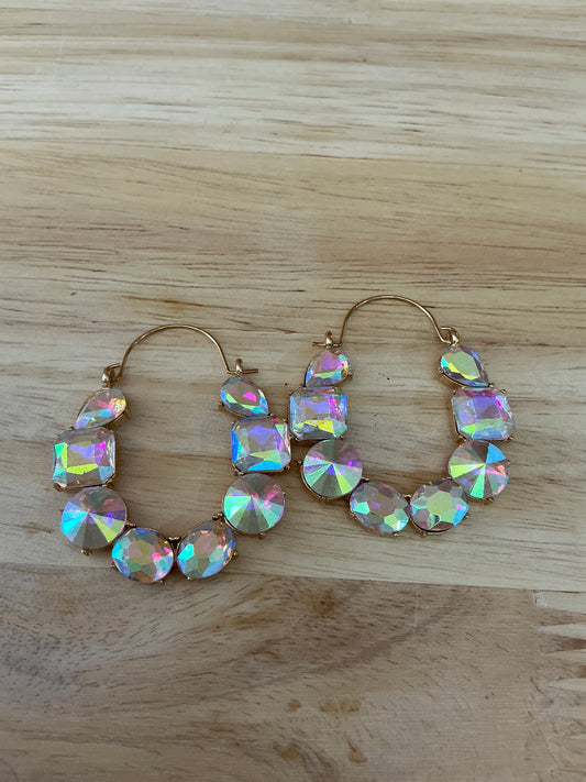 IRIDESCENT STONE EARRINGS