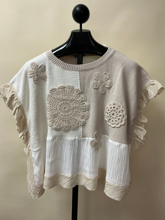 NATURAL MULTI TEXTURED TOP