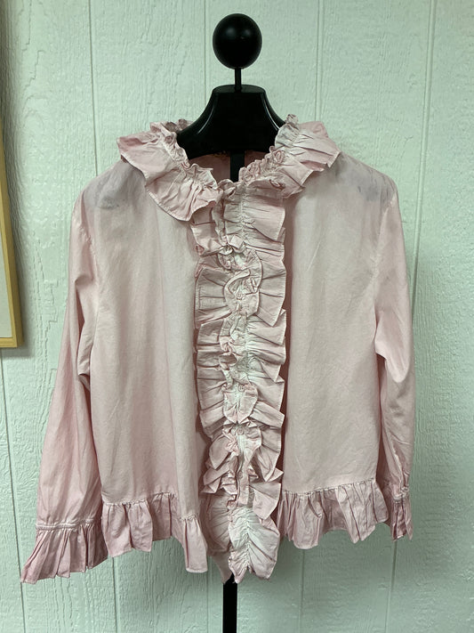 PINK RUFFLE BLOUSE (08660