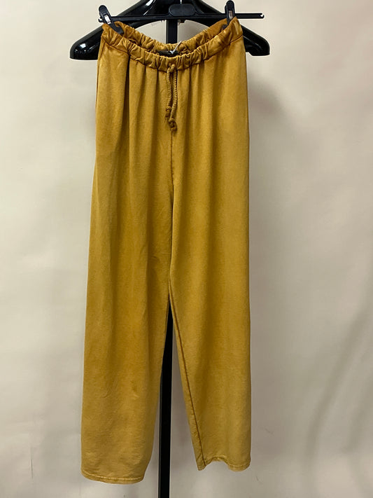 MUSTARD/SILVER FOIL PANTS
