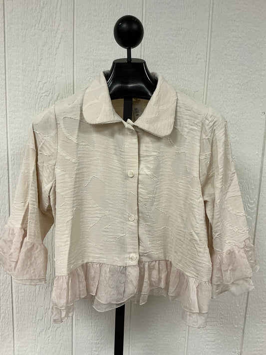 CROPPED JKT W/RUFFLE(OLS-4870