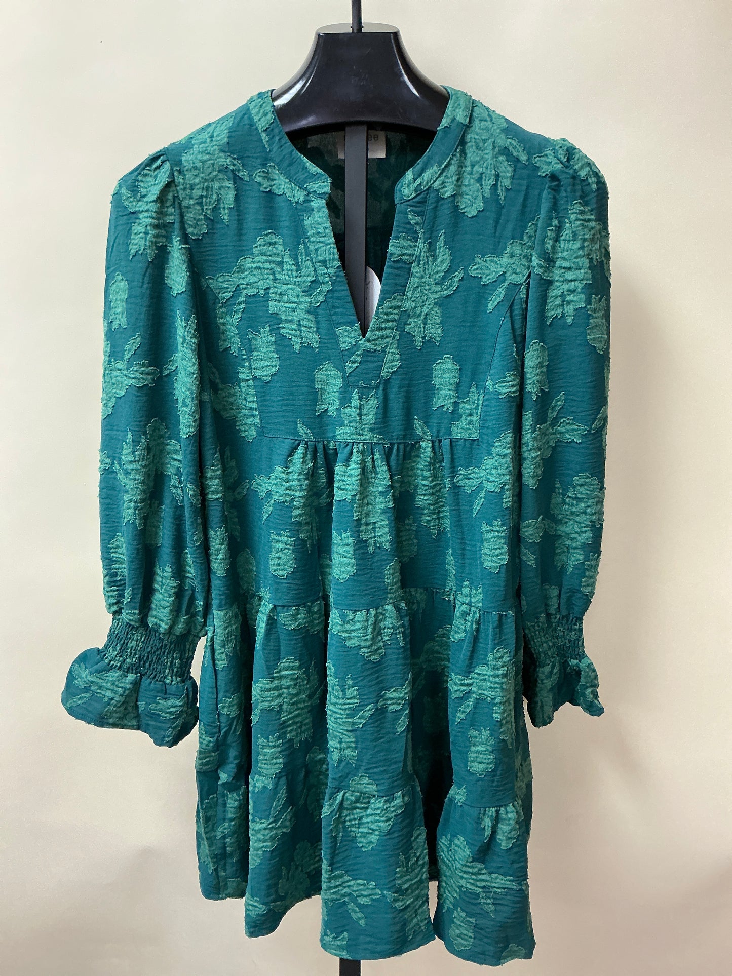 HUNTER GREEN TIERD DRESS