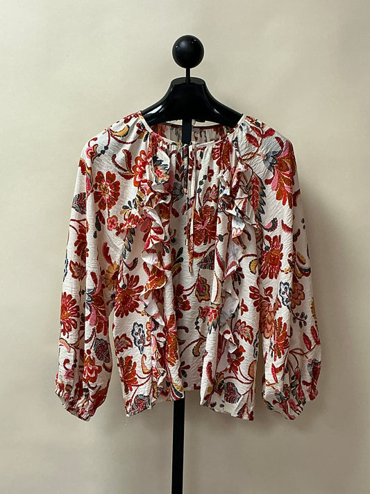 IVORY PRINT LONG SLV