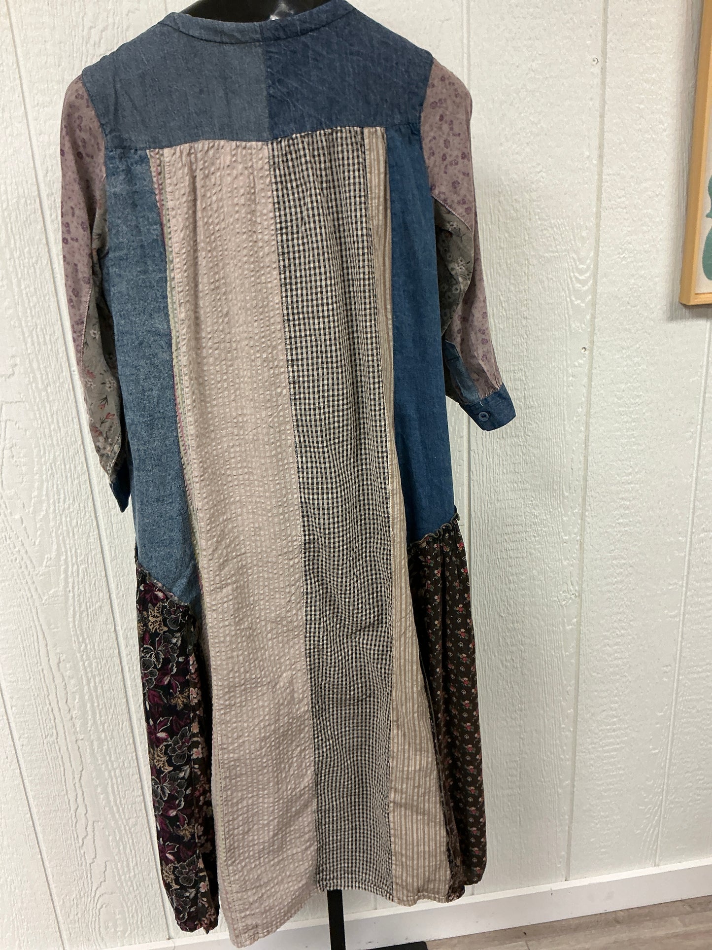 PATCH DRESS W/ LONG SLV(JK44508