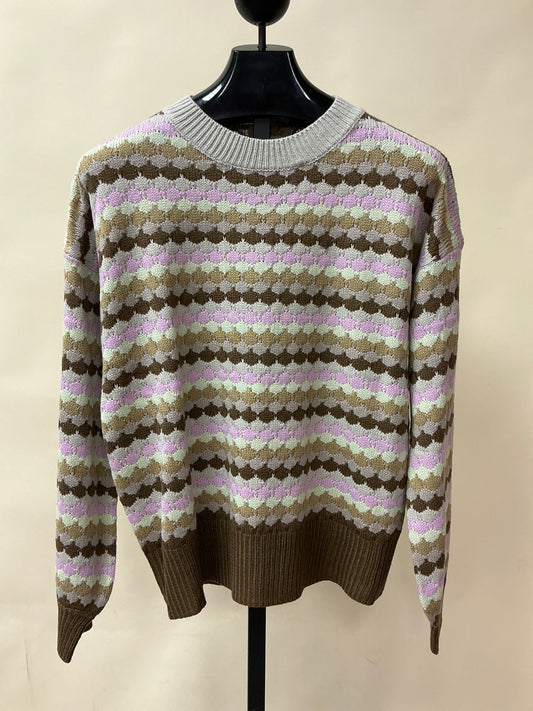 striped dot multicolor knit sweater (lsw0913