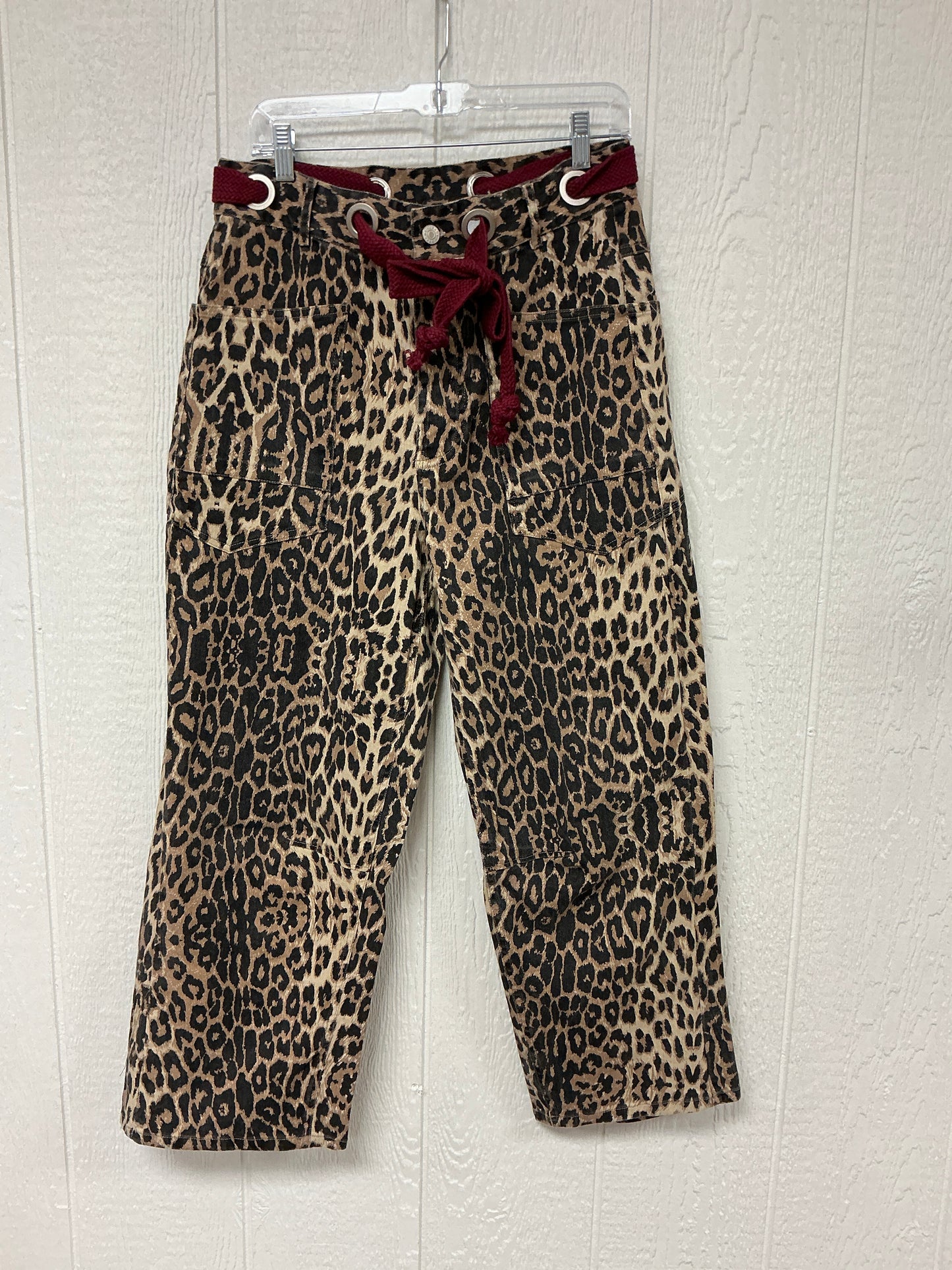 LEOPARD BARREL JEAN (PK14223