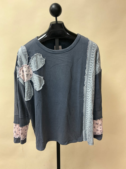 DENIM LG SLV/PATCH
