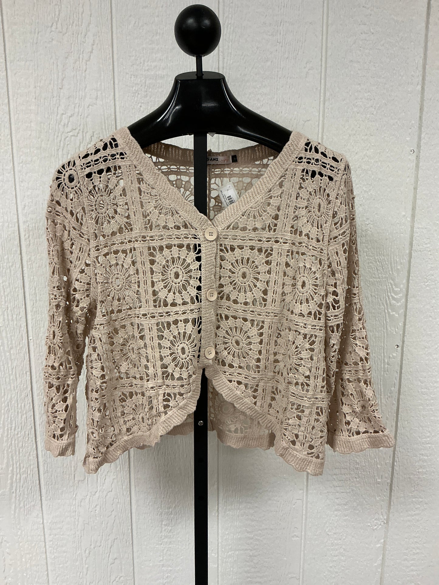 CROCHET CARDIGAN W/BUTTON