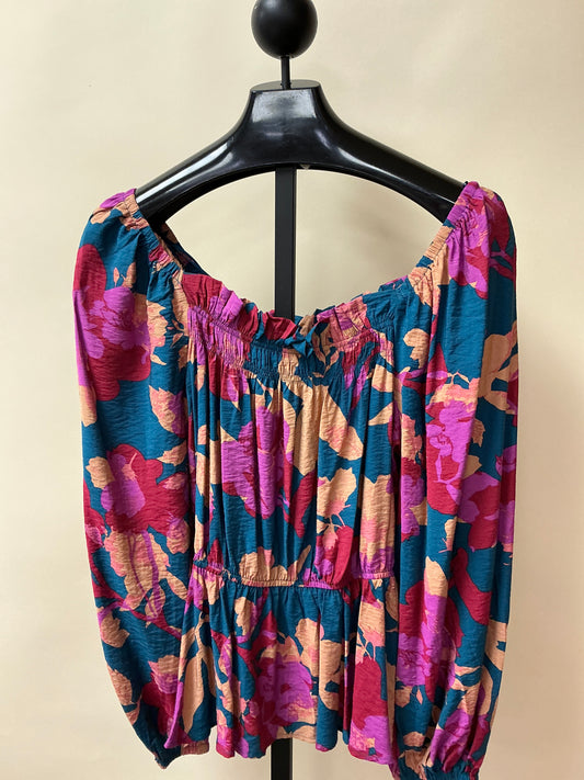 SCOOP NECK FLORAL TOP (IT16169P