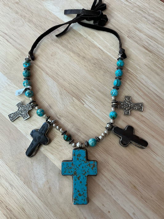 CROSS TURQUOISE ENCKLACE