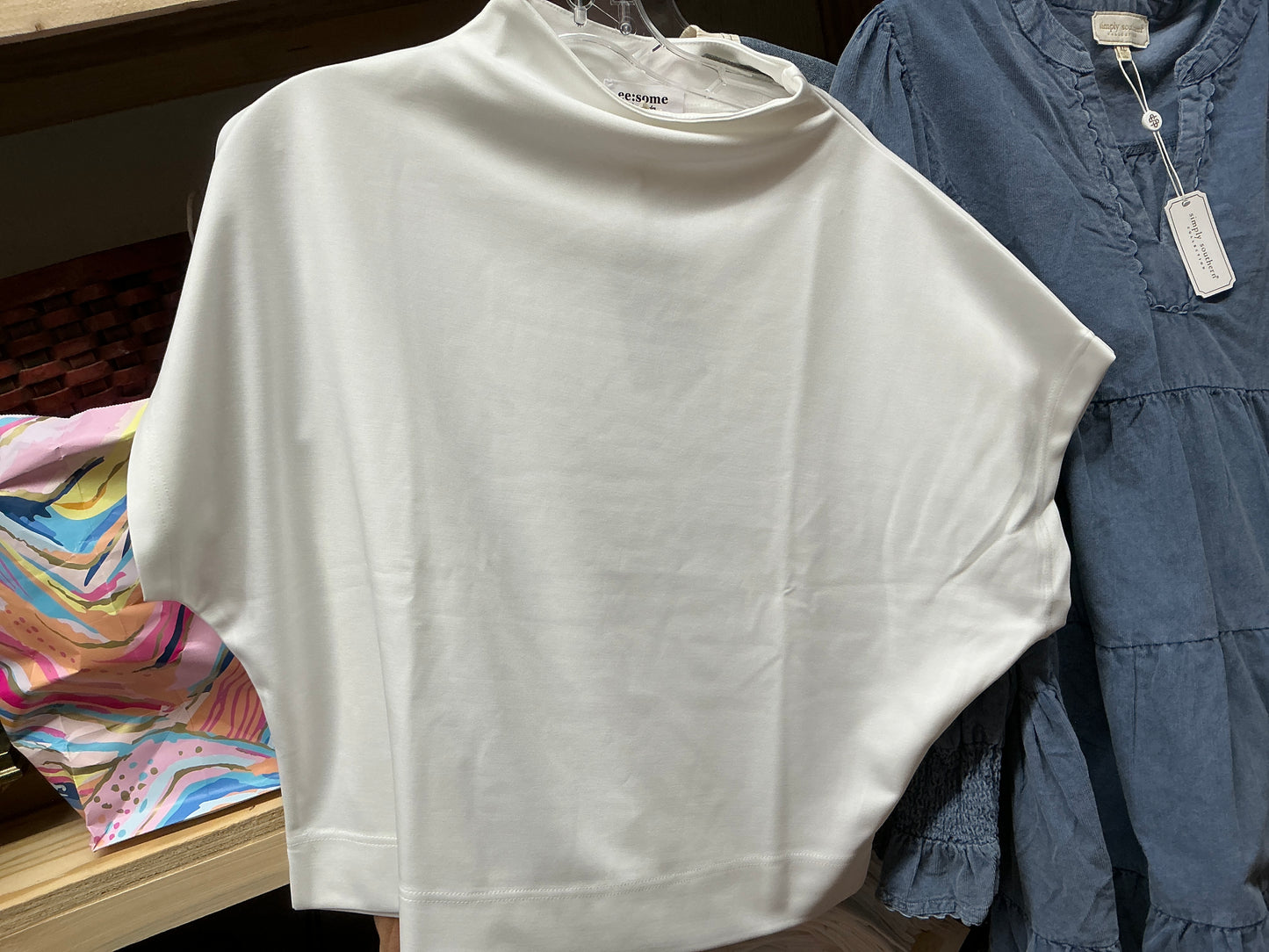 SHORT SLV MOCK NECK(TK14627