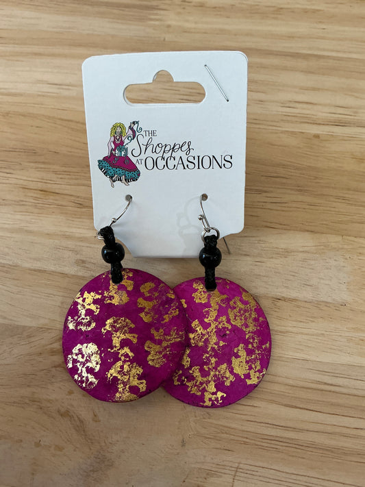 PAINTED SHELL EARRINGS