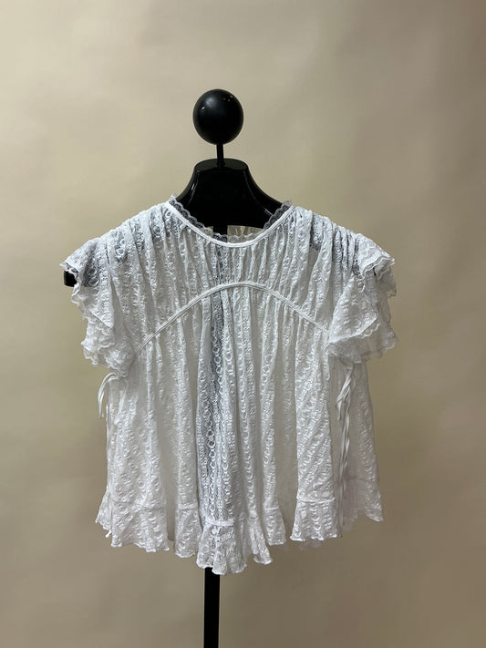 LACE and GRACE RUFFLE BLOUSE-PP