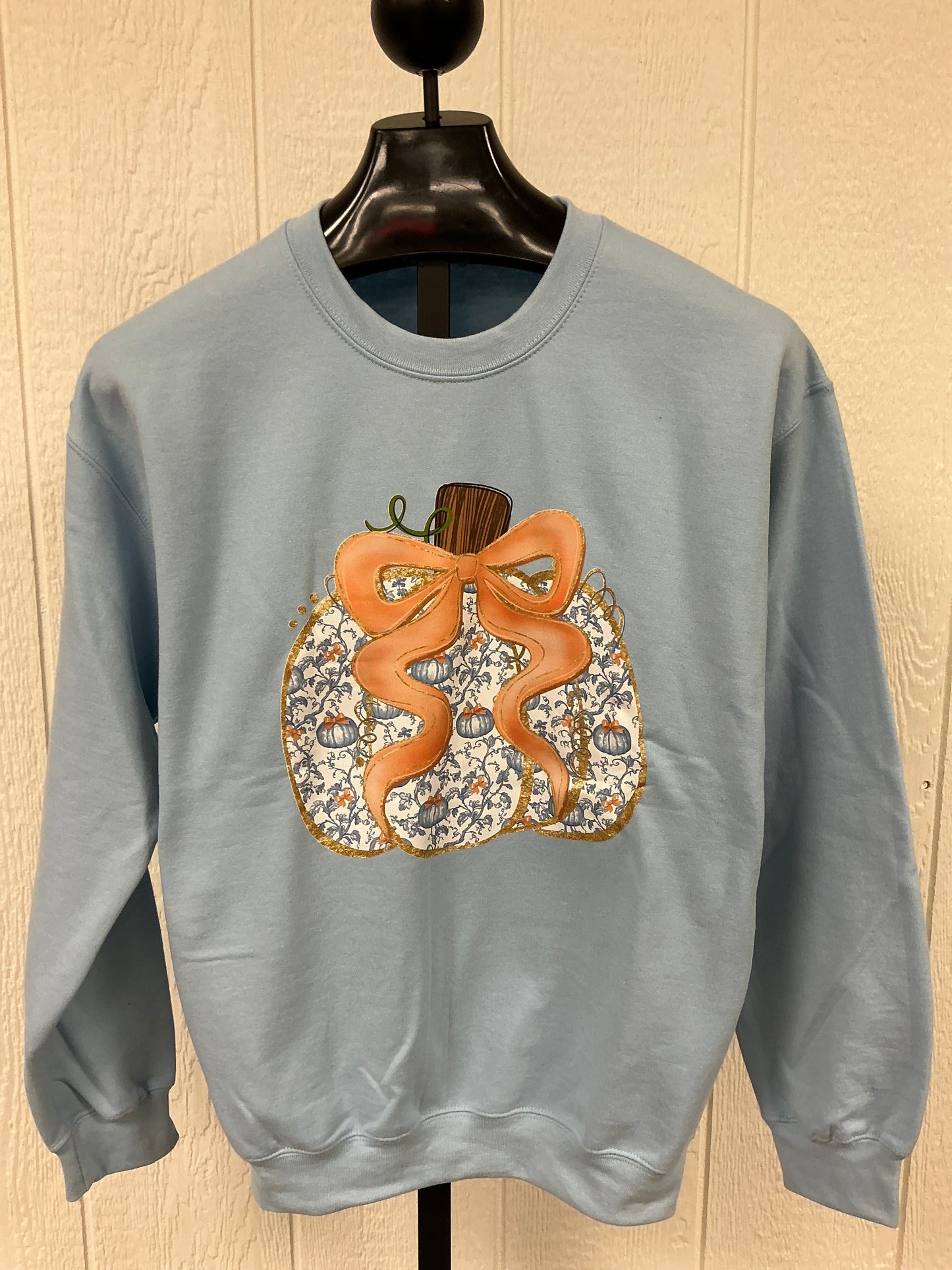 BLUE/FLORAL PUMPKIN S/SHIRT 08616