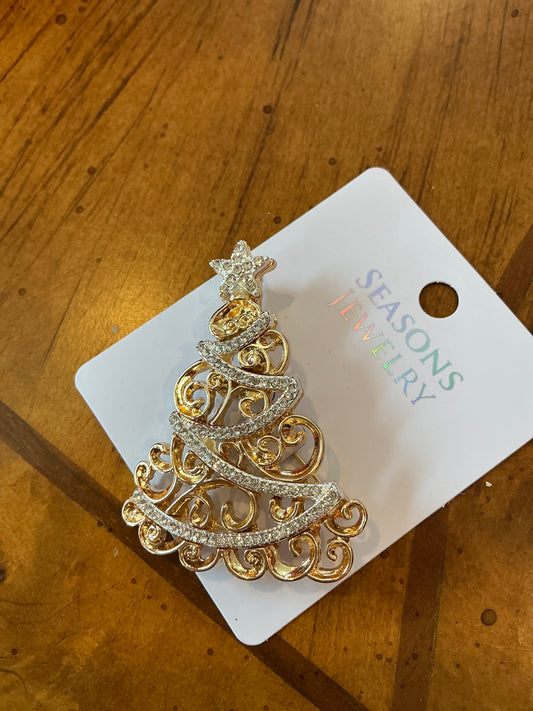 GOLD/SILV TREE PIN/PENDANT