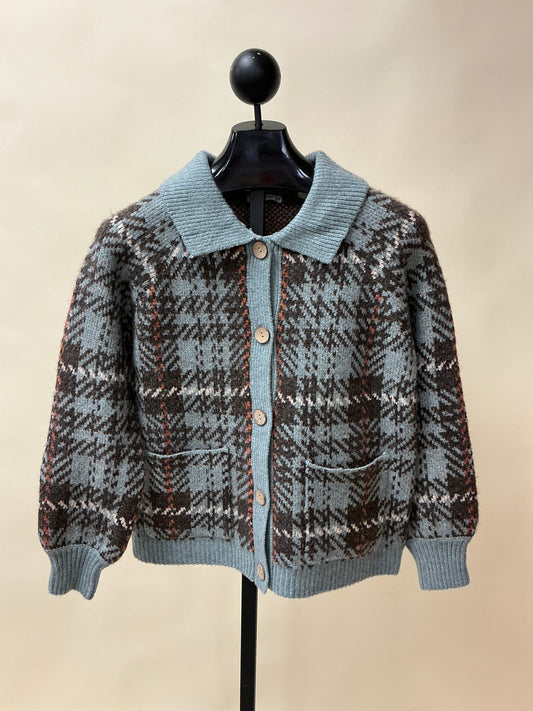 COLLARED BUTTON DOWN CARDIGAN(54805