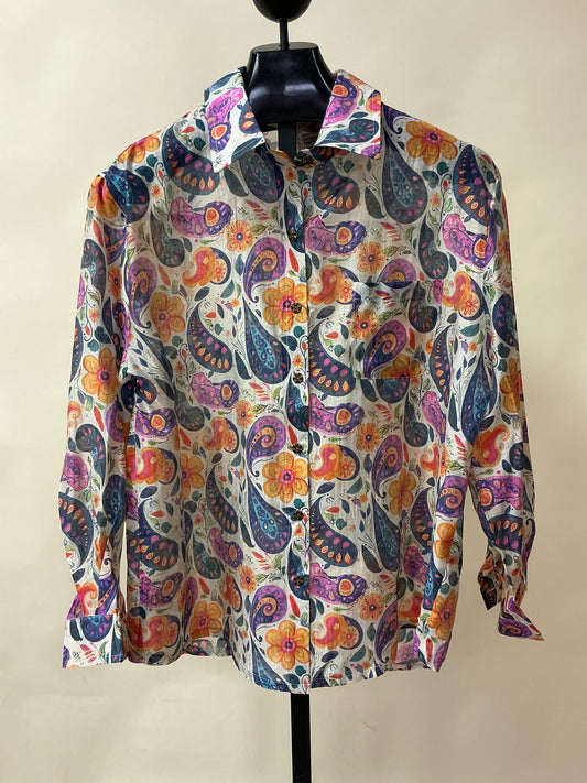 INDIGO PAISLEY BLOUSE