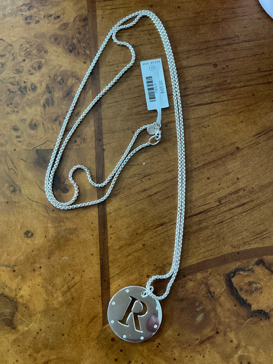 JULIE VOS SILVER R NECKLACE