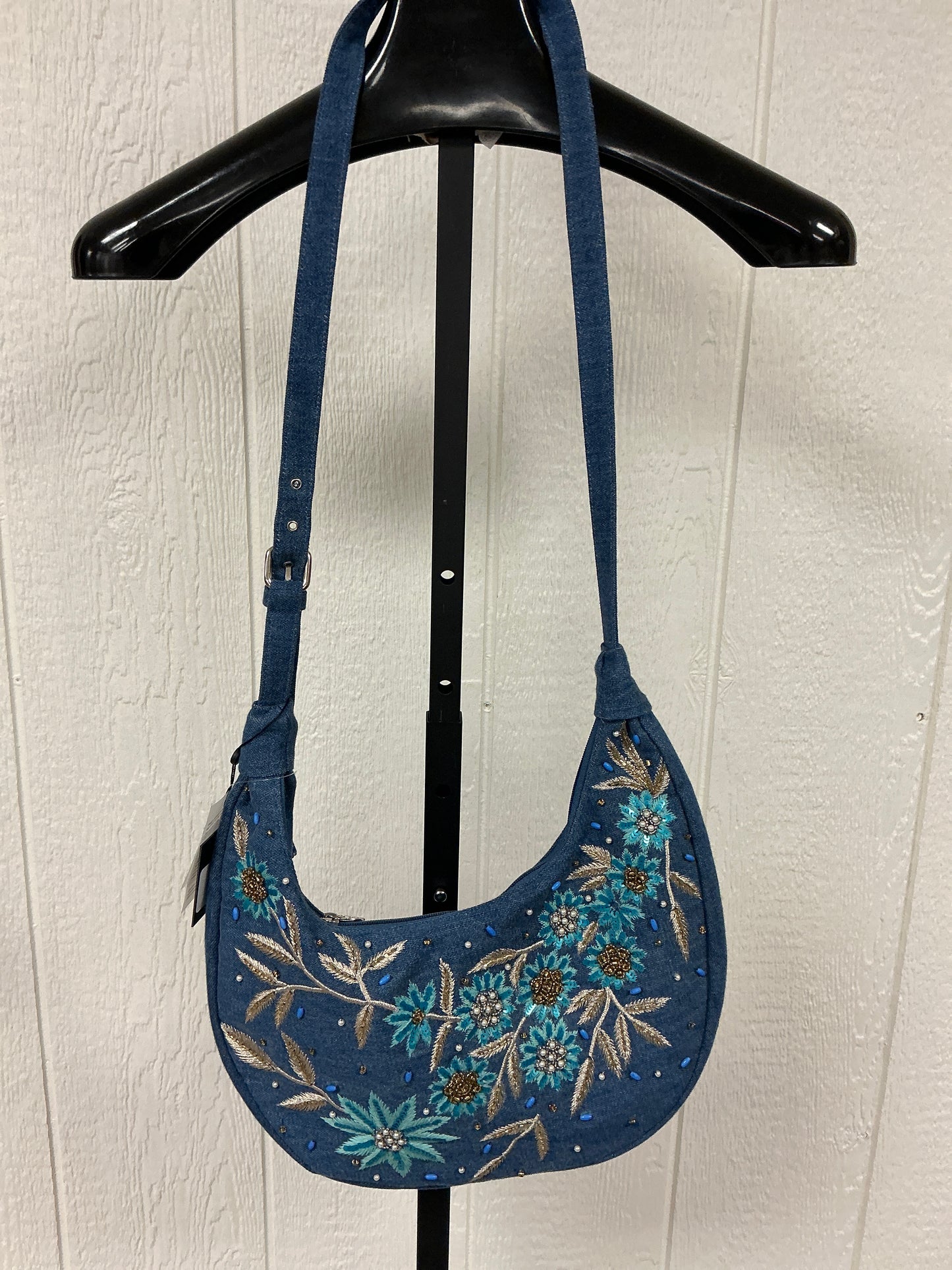 DAHLIA DENIM SHLDR BAG