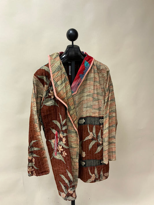 3/4 LENGTH MULTI COLOR QUILTED JKT