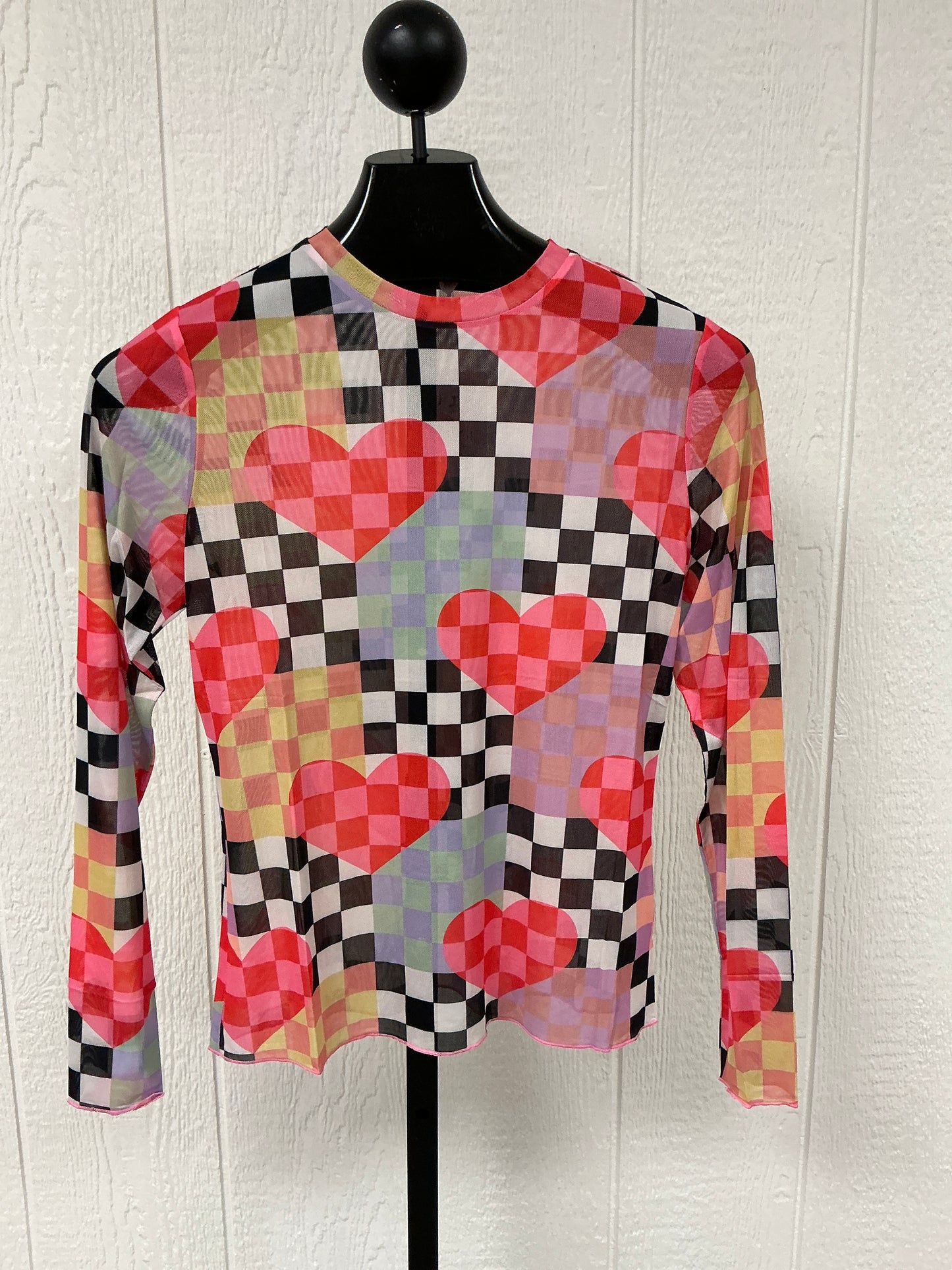 RED/BLK CHECKER MESH TOP )PT60007