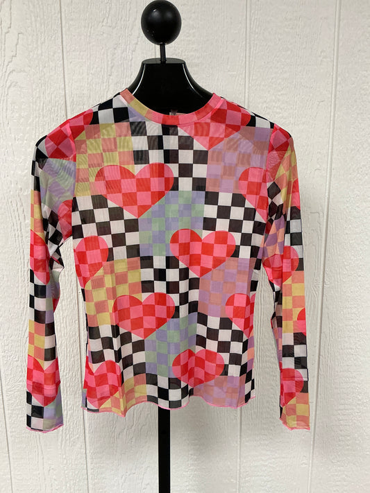 RED/BLK CHECKER MESH TOP )PT60007