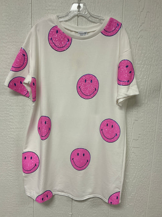 TUNIC DRESS W/SMILEY SEQ DETAIL