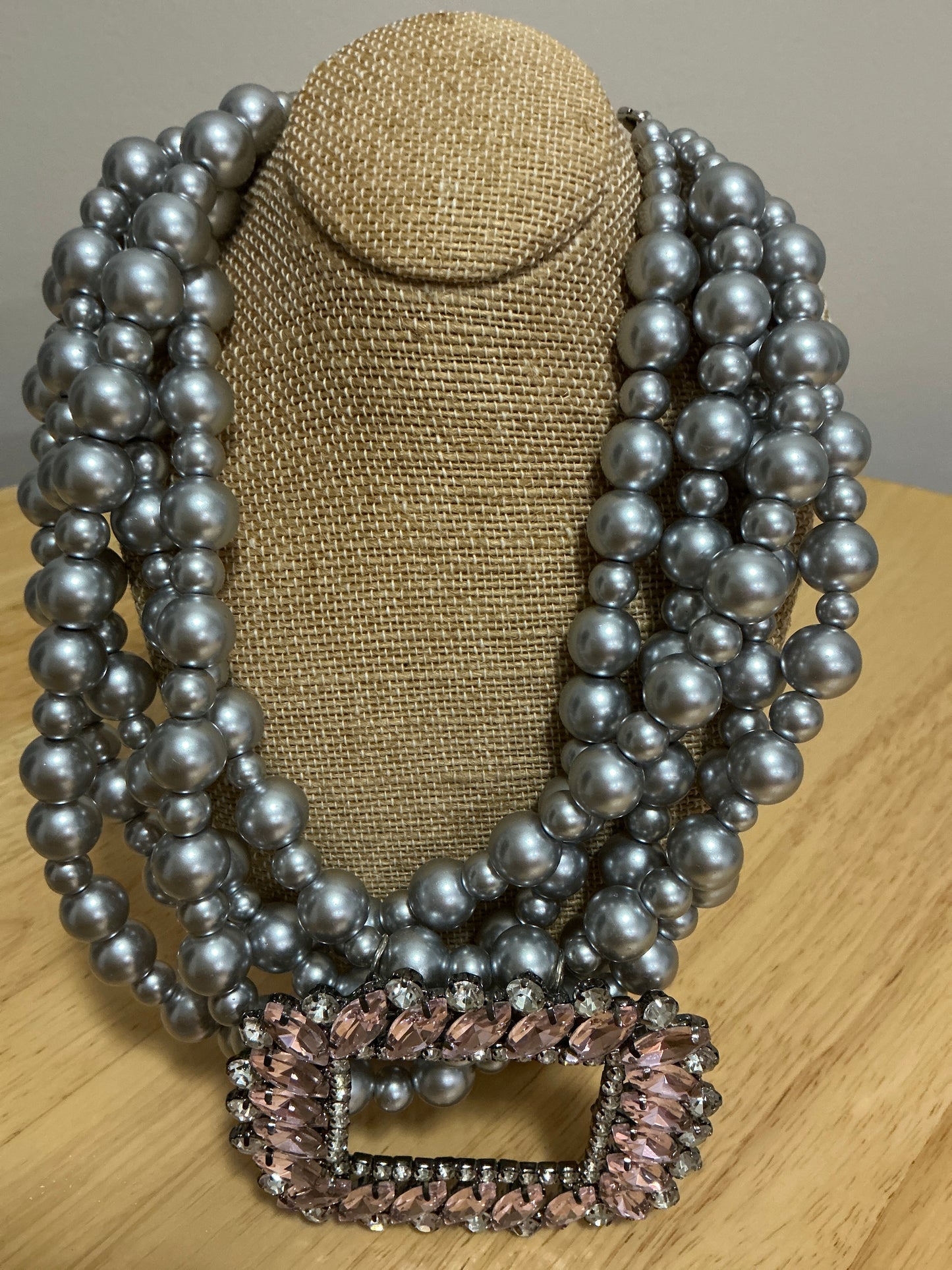 5 STRAND WITH PINK EMB