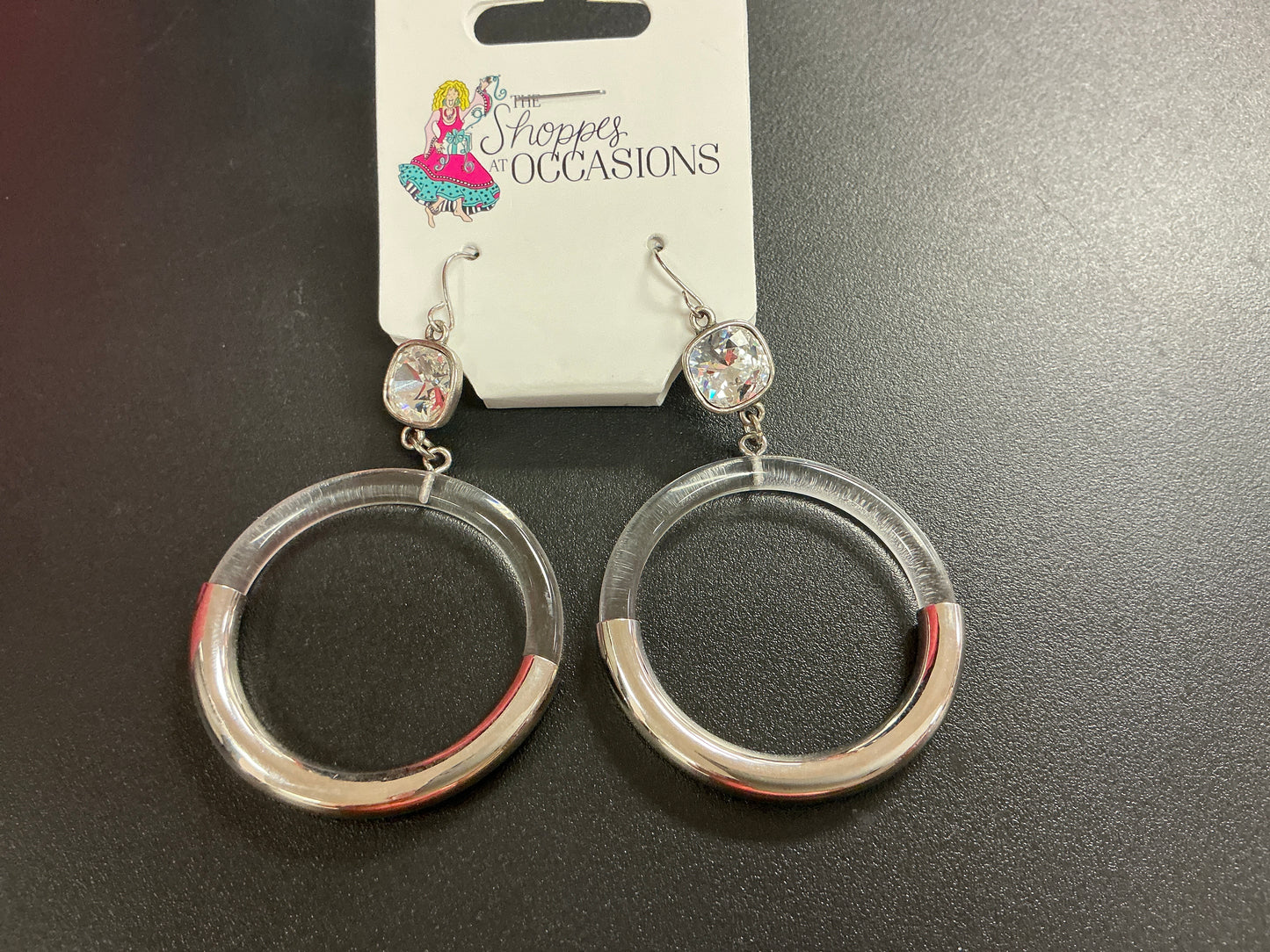 CLEAR/SILVER W/RHINESTONE