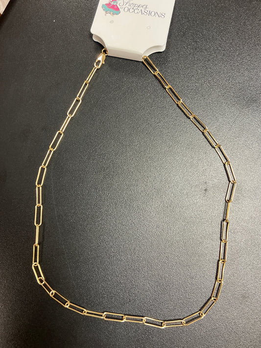 18" MED GOLD CHAIN LINK NECK