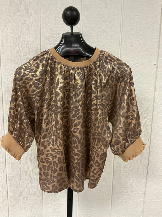 TAN METALLIC TOP (36152