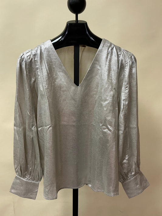 V NECK, LONG SLV TOP