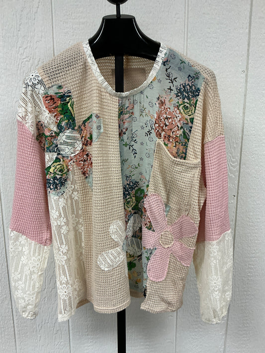 PATCHWORK FLORAL PRINT TOP
