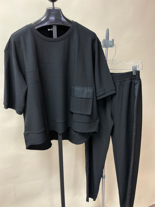 KAREN KNIT CREPE SET (33069K