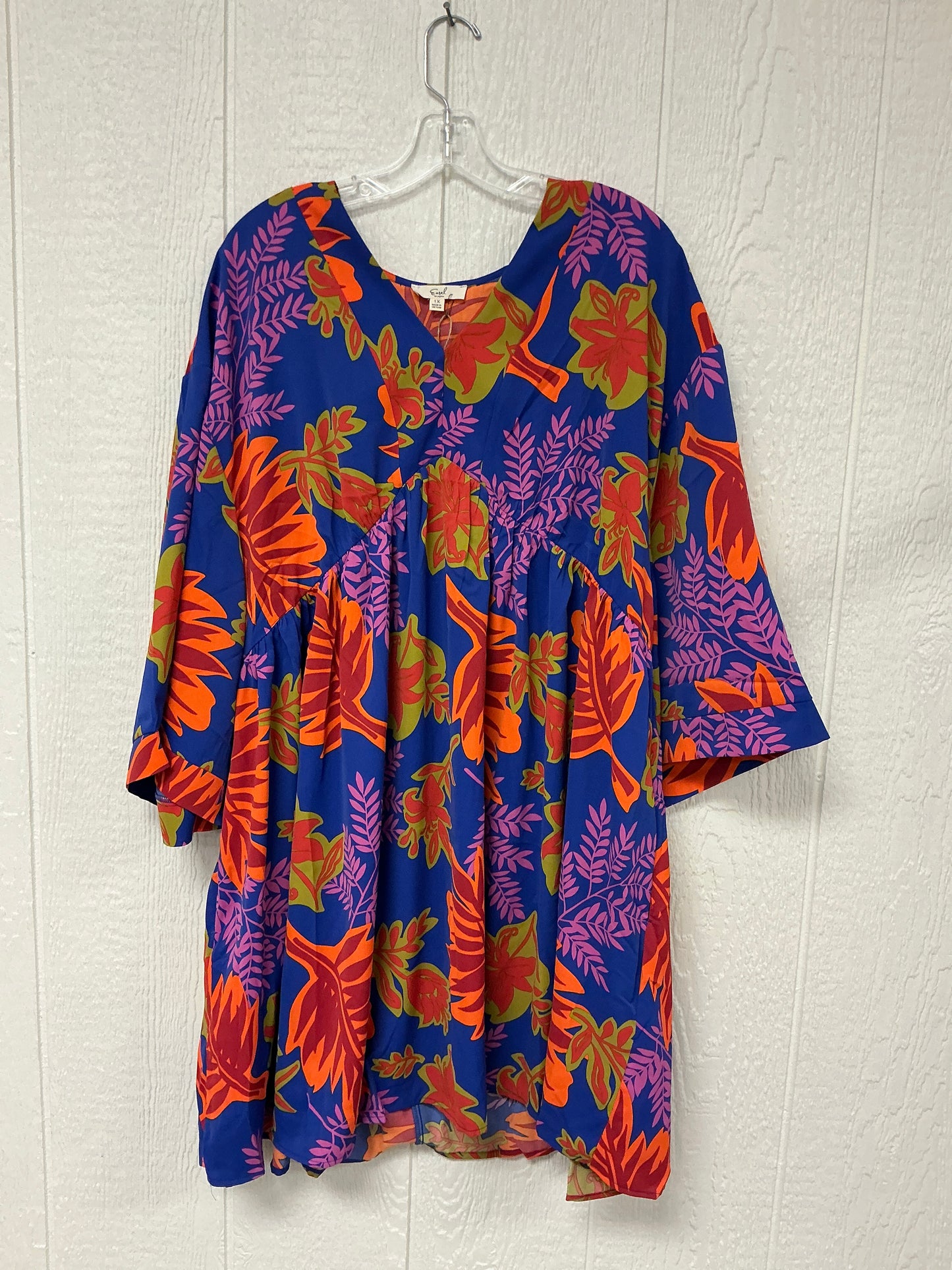 SHOPIA 3/4 SLV VNCK DRESS(ED25324X